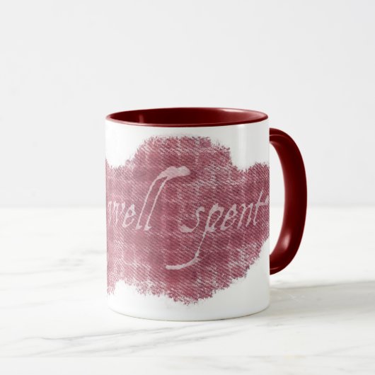 Leven goed doorgebrachte maroon-mok mok (Voorkant rechts)