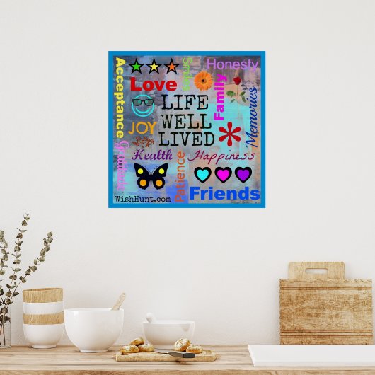 Leven Goed Inspirerend Poster van WishHunt (Keuken)