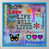 Leven Goed Inspirerend Poster van WishHunt (Voorkant)