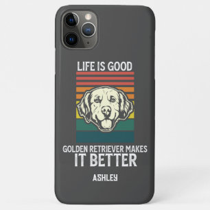 Leven Goed Met Gouden Retrieve Retro Vintage Hoes