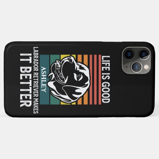 Leven goed met Labrador Retriever Case-Mate iPhone Case (Achterkant (horizontaal))