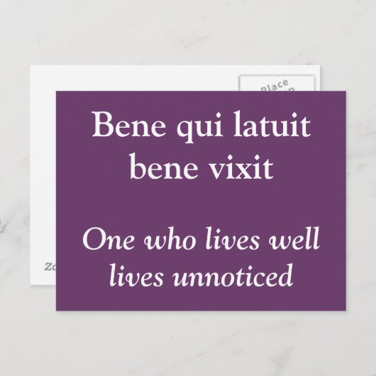 Leven goed - Ovid quote briefkaart (Voorkant / Achterkant)