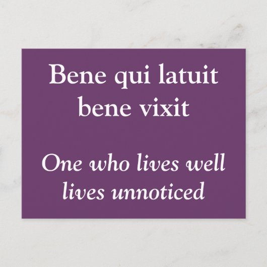 Leven goed - Ovid quote briefkaart (Voorkant)