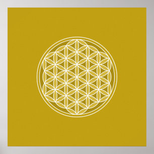 Leven - Golden en wit Poster