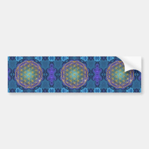 Leven - goud - fractal 1 bumpersticker