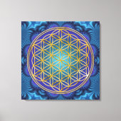Leven - goud - fractal 1 canvas afdruk (Voorkant)