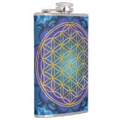 Leven - goud - fractal 1 heupfles (Rechts)