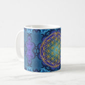Leven - goud - fractal 1 koffiemok (Voorkant links)