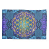 Leven - goud - fractal 1 kussensloop (Achterkant-Links)