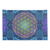 Leven - goud - fractal 1 kussensloop (Achterkant-Rechts)