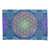 Leven - goud - fractal 1 kussensloop (Voorkant-Links)