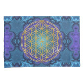 Leven - goud - fractal 1 kussensloop (Voorkant-Rechts)