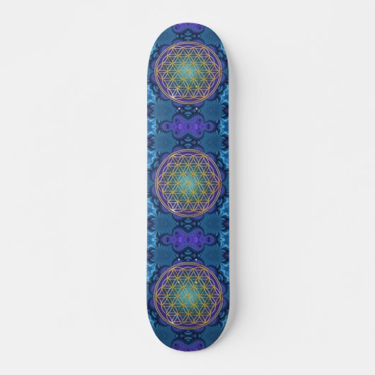 Leven - goud - fractal 1 persoonlijk skateboard (Voorkant)