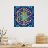 Leven - goud - fractal 1 poster (Keuken)