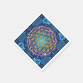 Leven - goud - fractal 1 servetten (Hoek)