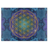 Leven - goud - fractal 1 snijplank (Voorkant)