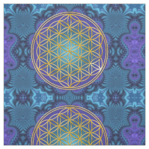 Leven - goud - fractal 1 stof