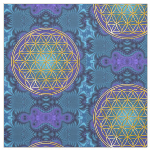 Leven - goud - fractal 1 stof