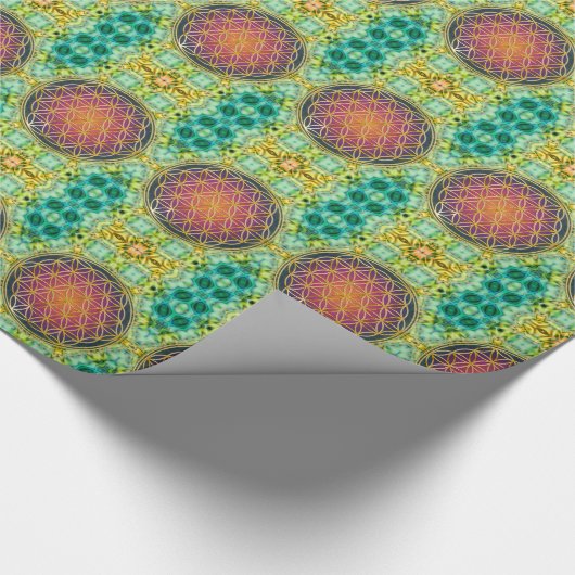 Leven - goud - fractal 2 cadeaupapier (Hoek)