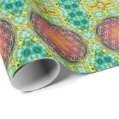 Leven - goud - fractal 2 cadeaupapier (Rol Hoek)