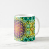 Leven - goud - fractal 2 koffiemok (Voorkant rechts)