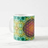 Leven - goud - fractal 2 koffiemok (Voorkant links)