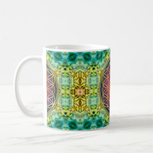 Leven - goud - fractal 2 koffiemok (Links)