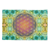 Leven - goud - fractal 2 kussensloop (Achterkant)