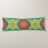 Leven - goud - fractal 2 lichaamskussen (Achterkant)