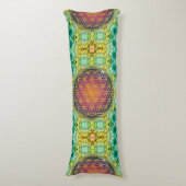 Leven - goud - fractal 2 lichaamskussen (Voorkant Verticaal)