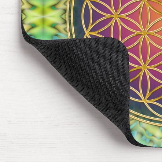 Leven - goud - fractal 2 muismat (Hoek)