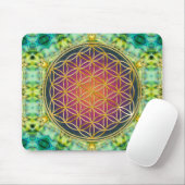 Leven - goud - fractal 2 muismat (Met muis)