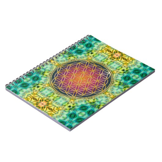 Leven - goud - fractal 2 notitieboek (Linkerzijde)