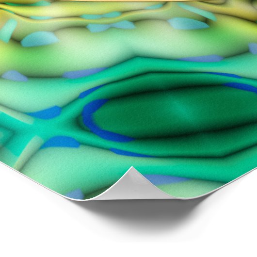 Leven - goud - fractal 2 poster (Hoek)