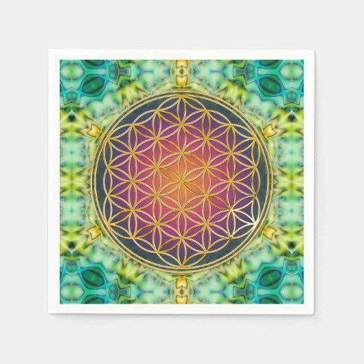 Leven - goud - fractal 2 servet (Voorkant)
