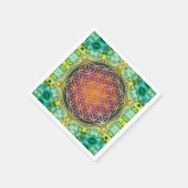 Leven - goud - fractal 2 servet (Hoek)