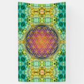 Leven - goud - fractal 2 spandoek (Verticaal)