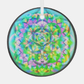 Leven groen glas ornament (Voorkant)
