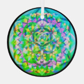 Leven groen glas ornament (Achterkant)