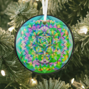 Leven groen glas ornament