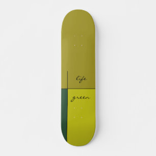 leven groen, zuur, citroen en mos abstracte kunst persoonlijk skateboard
