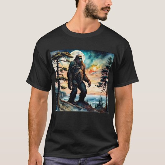 Leven Grote Super sized Sasquatch op Berg T-shirt (Voorkant)