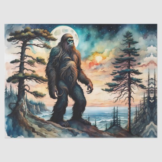 Leven Grote Super sized Sasquatch op Berg Tissuepapier (Voorkant)