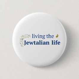 Leven het Joods-Italiaanse leven knop Ronde Button 5,7 Cm