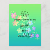 Leven hoeft niet perfect te zijn Regenboog Ansicht Briefkaart (Voorkant)