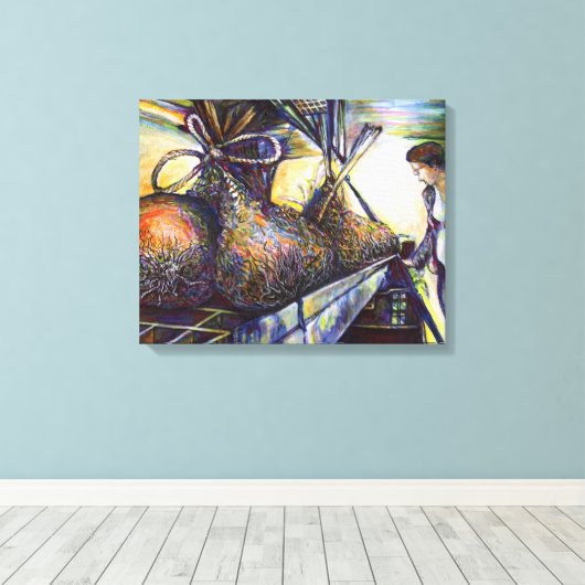 Leven Hurling Destiny Canvas Afdruk (Insitu (Houten vloer))