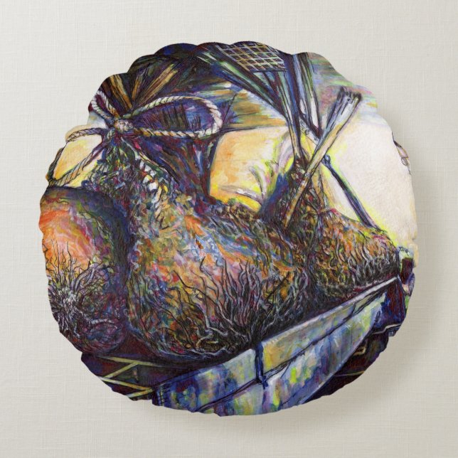 Leven Hurling Destiny Rond Kussen (Voorkant)