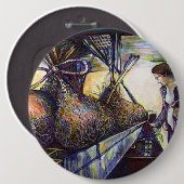 Leven Hurling Destiny Ronde Button 6,0 Cm (Voorkant /achterkant)