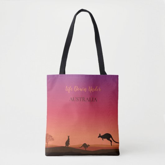 Leven in Australië onder kangoeroe Tote Bag (Voorkant)