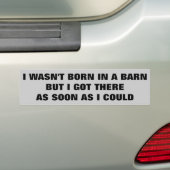 Leven in de Barn Horse Trailer Bumpersticker (Op auto)